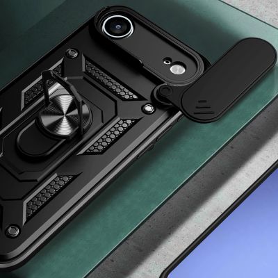 3. Etui Hybrid Armor Camshield na iPhone 17 Air pancerne z podstawką i osłoną aparatu - czarne