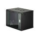 Szafa sieciowa wisząca DYNAmic 19" 9U rack 600x450, drzwi szyba, czarny, niedzielona, złożona, 60kg