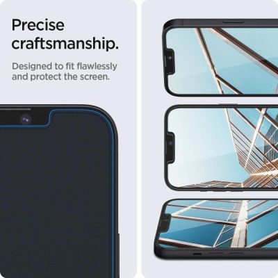 10. Szkło hartowane Spigen Glas.tR EZ Fit na iPhone 13 / 13 Pro / 14 / 16e / 17e- 2 szt.