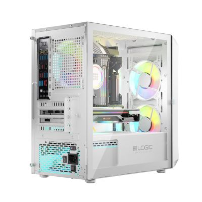 16. LOGIC OBUDOWA PORTOS ARGB MINI USB 3.0 WHITE