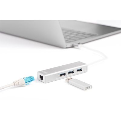 5. Digitus Hub USB 3.0 Type-C™ z Gigabit Ethernet
