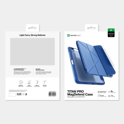 10. Etui AMAZINGTHING Titan Pro Case do iPada A16 11" z obrotową podstawką 720° i uchwytem na rysik - niebieskie