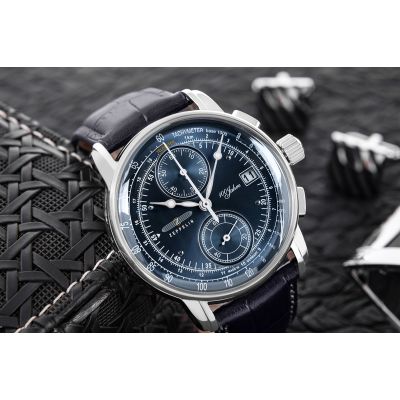 4. Zegarek Męski ZEPPELIN 100 Yahre Chronograph 8670-3 + BOX
