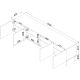 4. Szafka RTV 4D PALAZZO BIS 201x40x60 czarny mat