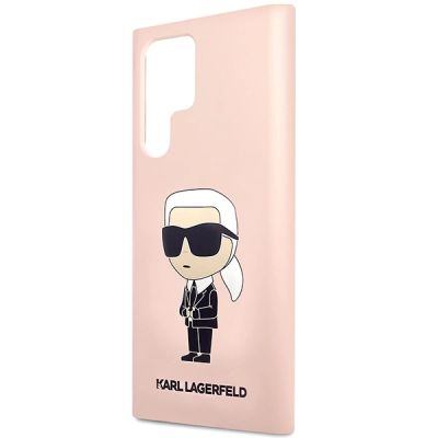 6. Etui Karl Lagerfeld Silicone Ikonik na Samsung Galaxy S23 Ultra - różowe
