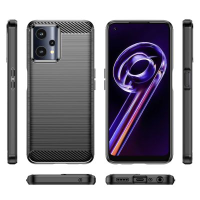 7. Carbon Case elastyczne etui pokrowiec Realme 9 Pro czarny