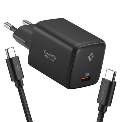 Ładowarka sieciowa Spigen EE451EU Essential USB-C 45W - czarna