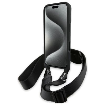 4. Etui BMW M Edition Carbon Stripe & Strap na iPhone 16 - czarne