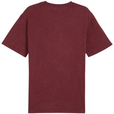8. Koszulka męska Puma Ess Elevated Relaxed Wash Tee bordowa 688048 96
