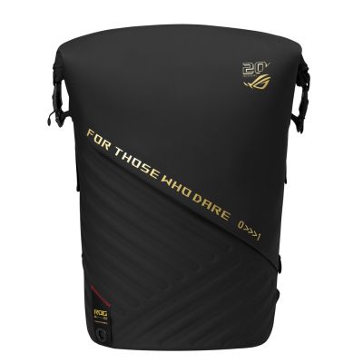 12. ASUS ROG SLASH Backpack Edition 20 plecak Plecak rolowany Czarny Poliester, Skóra woskowana (Pull Up)