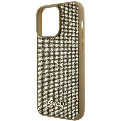 6. Etui Guess Disco Metal Script na iPhone 15 Pro Max - złote