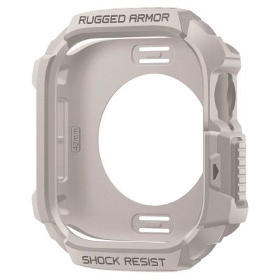 10. Etui Spigen Rugged Armor na Apple Watch 42 mm - beżowe