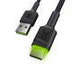2. GREEN CELL KABEL KABGC13 GC RAY USB - USB-C 200CM, ZIELONY LED, SZYBKIE ŁADOWANIE ULTRA CHARGE, QC 3.0