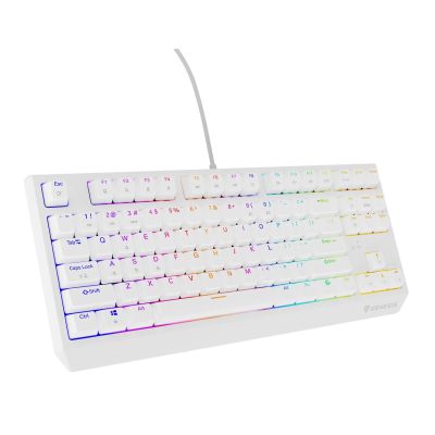 16. Klawiatura GENESIS Thor 230 TKL Gaming USB QWERTY US English Biały