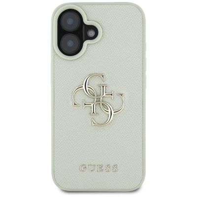 3. Etui Guess Grained Big 4G Logo Small Classic Logo na iPhone 16 - zielone