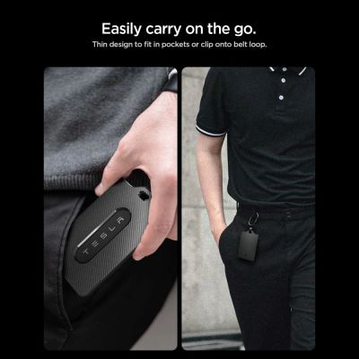 8. Etui Spigen TO243 Tesla Key Card Holder na klucze samochodowe - czarne