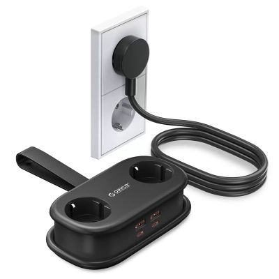 2. Listwa zasilająca Orico AP3 65W GaN 6w1 2x AC + 2x USB-A + 2x USB-C - czarna