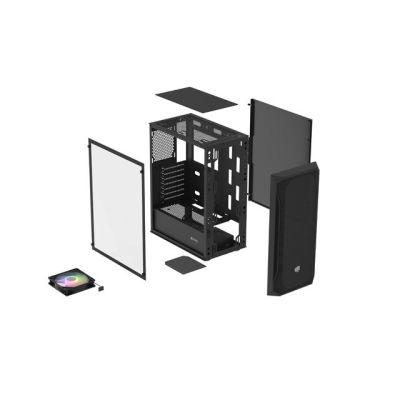 22. FURY OBUDOWA KOMPUTEROWA FURY SHOBO RGB MIDI TOWER Z OKNEM CZARNA