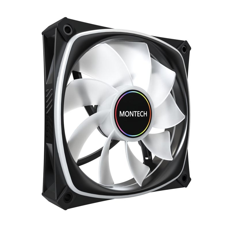 3. Montech RX120 PRO Obudowa komputera Wentylator 12 cm Biały 3 szt.