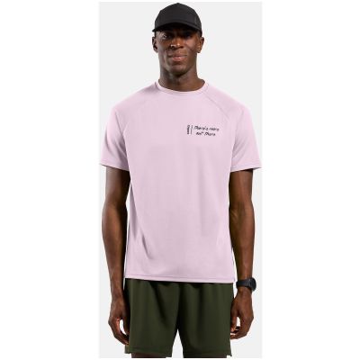 6. Koszulka z krótkim rękawem męska ODLO T-shirt crew neck s/s ESSENTIAL PRINT różowa