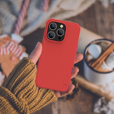 17. Nillkin Super Frosted Shield Pro etui iPhone 14 Pro Max pokrowiec na tył plecki niebieski