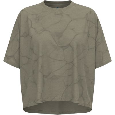 4. Koszulka damska Odlo ACTIVE 365 NATURAL BLEND PRINT T-shirt crew neck s/s beżowa