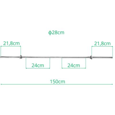 3. GRYF PROSTY 150 CM ENERO FIT fi28