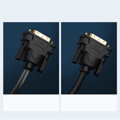 9. Ugreen kabel przewód HDMI - DVI 4K 60Hz 30AWG 1m czarny (30116)