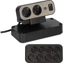 Brennenstuhl Duplex Gniazdo stołowe 1x USB A & C, 10x Schuko