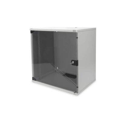 8. Digitus Szafa sieciowa wisząca 19" 12U rack 540x400, drzwi szyba, szary, niedzielona, niezłożona, 60kg