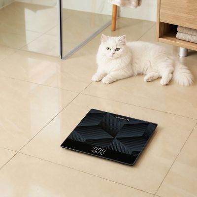 4. Waga łazienkowa Wozinsky WAL-180 do 180 kg dokładna - czarna