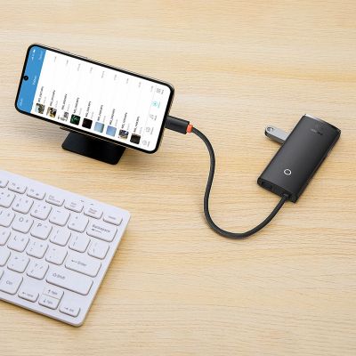 20. Baseus Lite Series wielofunkcyjny HUB USB Typ C - 2 x USB 3.0 / USB Typ C PD / HDMI 1,4 / SD/TF czarny (WKQX050101)