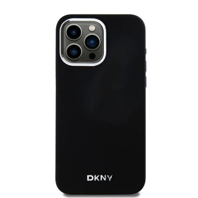 3. Etui DKNY Liquid Silicone Small Metal Logo MagSafe na iPhone 14 Pro Max - czarne