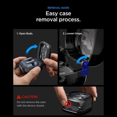 10. Etui Spigen Ultra Hybrid Zero One na Samsung Galaxy Buds 4 / 4 Pro - czarne