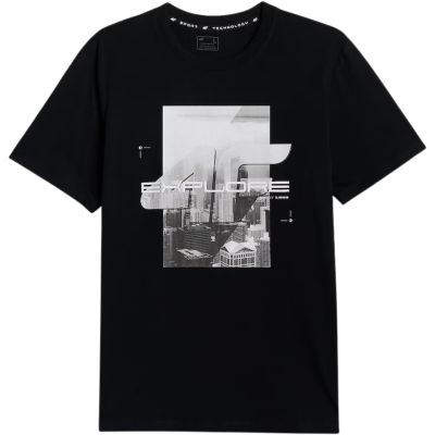 2. Koszulka męska 4F M2660 głęboka czerń 4FWSS26TTSHM2660 20S