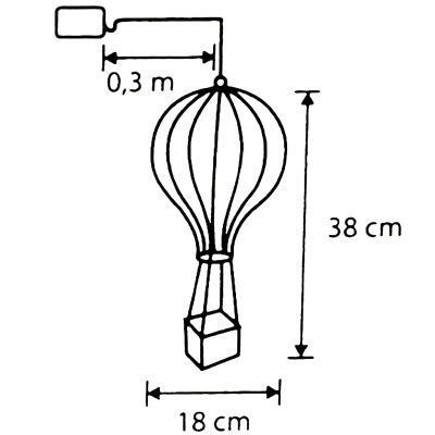 6. FIGURKA DEKORACYJNA BALON 80LED 38CM