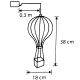 6. FIGURKA DEKORACYJNA BALON 80LED 38CM