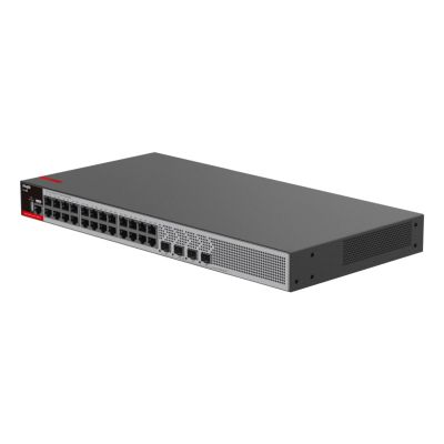 2. Zarządzalny Switch Ruijie | L2+ | 24 porty 1Gbit + 4 porty SFP 2.5Gbit | 1 wbudowany zasilacz AC | Rack
