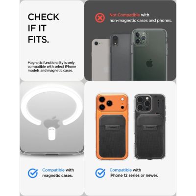8. Portfel Spigen Slim Fold S314-4 MagSafe na telefon - czarny