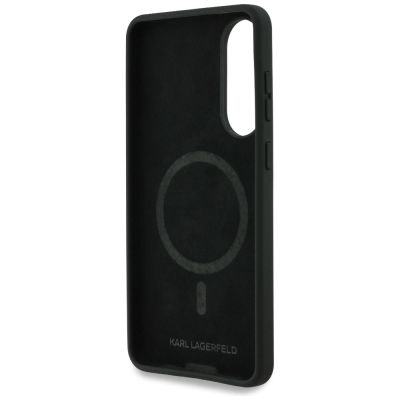 7. Etui Karl Lagerfeld Silicone nauble Heads And Circle MagSafe na Samsung Galaxy S25 Edge - czarne