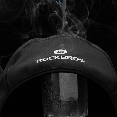 10. Czapka rowerowa Rockbros Dala zimowa  pod kask z otworami na okulary - szara