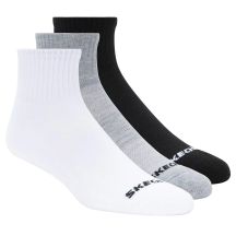 Skechers 3PPK Qtr Crew Socks S114235-BKWG Białe 43-46