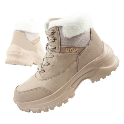 Lee Cooper buty sportowe damskie zimowe trekkingowe Lee Cooper ocieplane beżowe