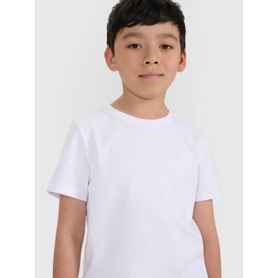 4. T-shirt regular gładki chłopięcy 4F 4FJRMM00TTSHM3254-10S