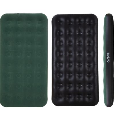 2. MATERAC FLOKOWANY 1-OSOBOWY ZIELONY 191x99x22CM 24643