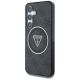 9. Etui Guess 4G Glitter Triangle Buttons MagSafe do Samsung Galaxy S25 Plus czarny