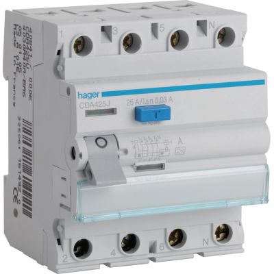 CDA425J 25A/ 30MA/A WYŁĄCZNIK RÓŻNICOWY 25A 4P 4M 30MA A 6KA
