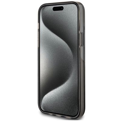 5. Etui Guess Liquid Glitter Gold Stripes na iPhone 15 Plus / 14 Plus - czarne