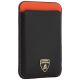 3. Portfel magnetyczny Lamborghini Urus D8 Genuine Leather MagSafe na telefon - czarno-czerwony