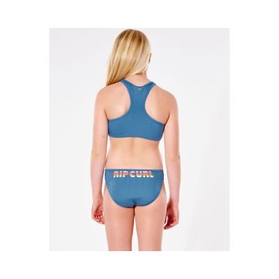 5. Bikini RIP CURL Surf Revival Crop Set - Girl - niebieski